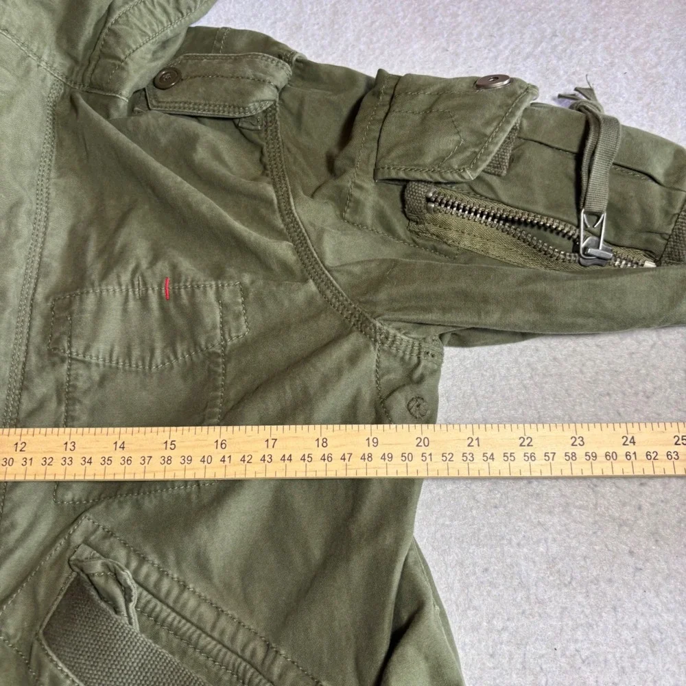 GAP Project RED‎ Mens XS Olive Green Military M-51 Fishtail Parka Hooded Jacket